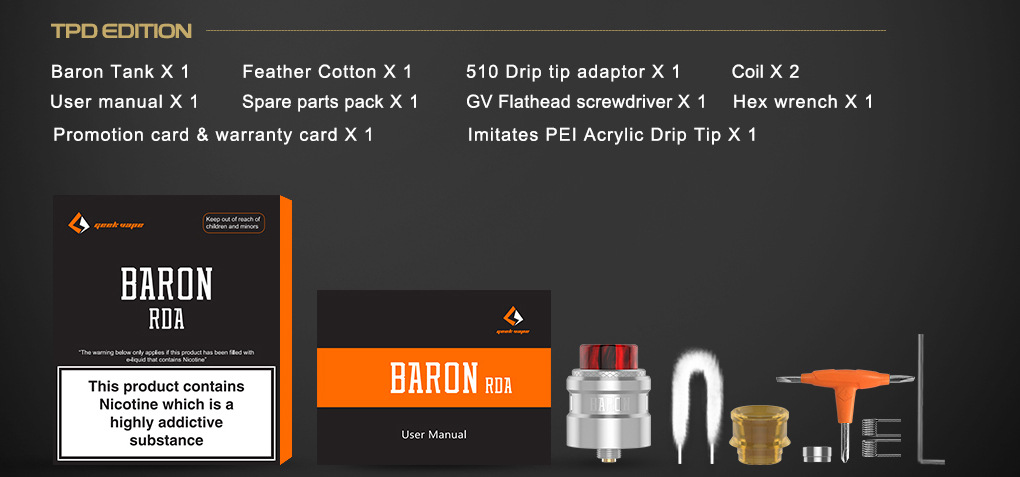 Baron RDA Color ÎÏÎ¼Î¿ÏÎ¿Î¹Î·ÏÎ®Ï GEEKVAPE