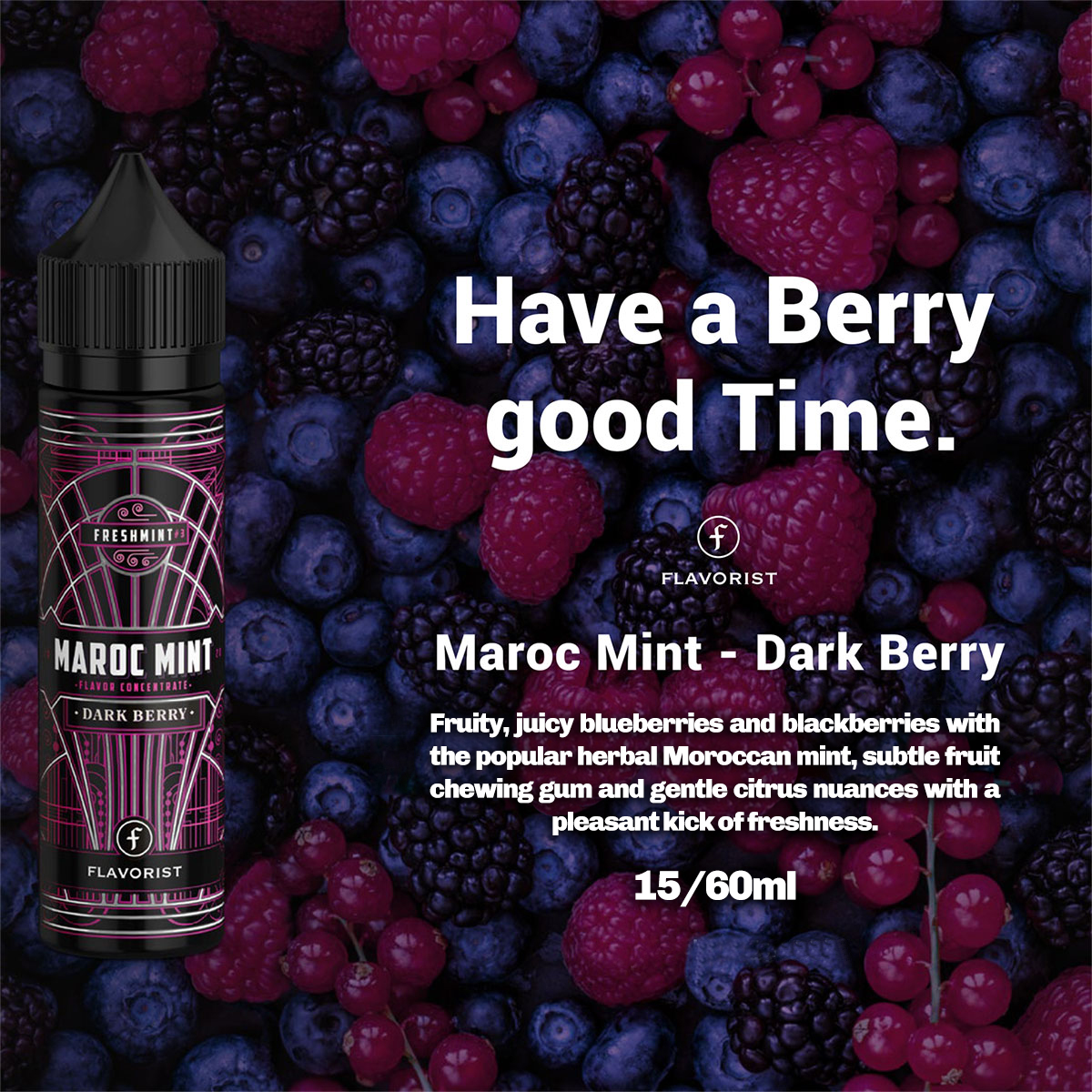 Flavorist Maroc Mint Dark Berry 15ml/60ml Flavorshot
