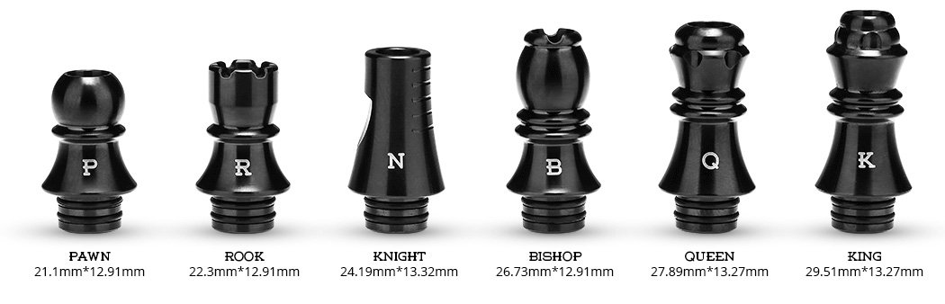 Kizoku Chess series black drip tip