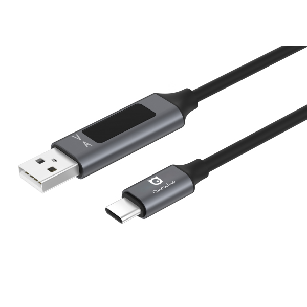 Quawins QC3.0 USB V/A Οθόνη Καλώδιο Φόρτισης