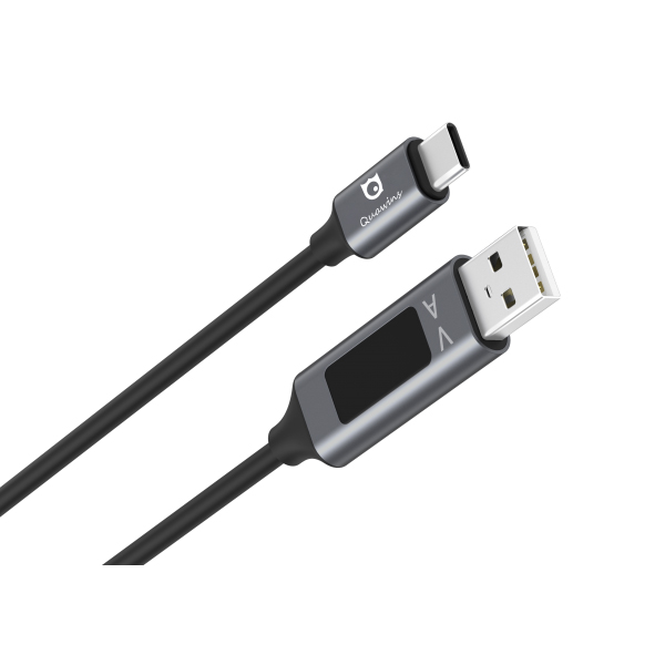 Quawins QC3.0 USB V/A Οθόνη Καλώδιο Φόρτισης