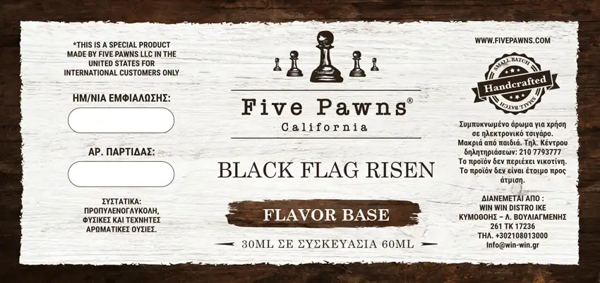 Five Pawns Black Flag Risen