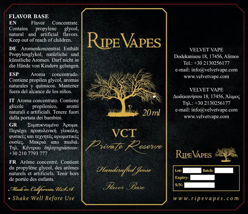 Ripe Vapes VCT Private Reserve